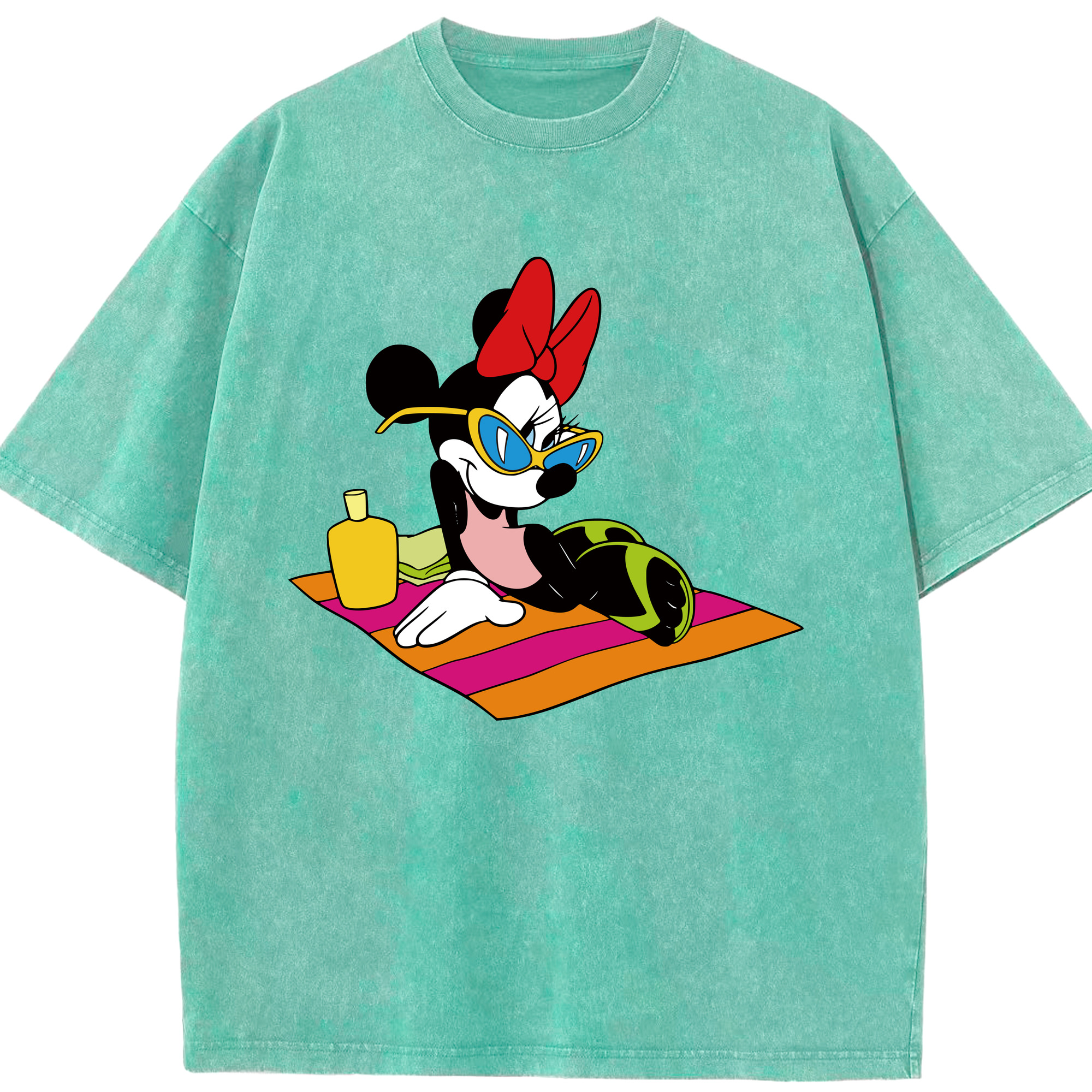 ミッキーマウス Mickey Mouse 綿100% ヴィンテージ風 半袖Tシャツ（フロントプリント）